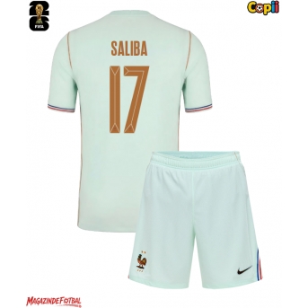 Franța William Saliba #17 Echipament de Fotbal Replică Mondial 2026 Copii Deplasare (+ Șorturi)